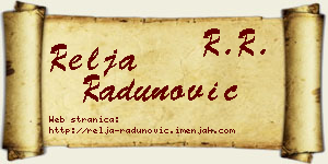 Relja Radunović vizit kartica